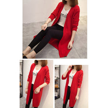 Load image into Gallery viewer, Mid-length Cardigan Sweater Long Sleeve