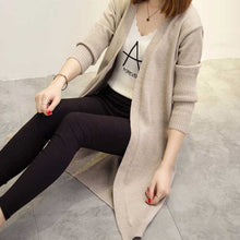 Load image into Gallery viewer, Mid-length Cardigan Sweater Long Sleeve