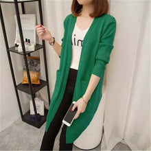 Load image into Gallery viewer, Mid-length Cardigan Sweater Long-sleeved