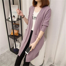 Load image into Gallery viewer, Mid-length Cardigan Sweater Long-sleeved