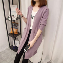 Load image into Gallery viewer, Mid-length Cardigan Sweater Long-sleeved