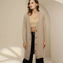 Load image into Gallery viewer, Mid length Women Knitted Sweater Twist Casual Long Sleeve Top Loose
