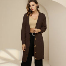Load image into Gallery viewer, Mid length Women Knitted Sweater Twist Casual Long Sleeve Top Loose