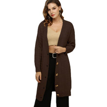 Load image into Gallery viewer, Mid length Women Knitted Sweater Twist Casual Long Sleeve Top Loose
