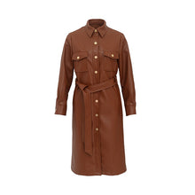 Load image into Gallery viewer, Mid long Windbreaker Jacket Women Pop New Autumn and Winter Retro