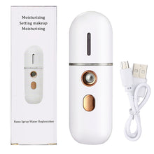 Load image into Gallery viewer, Mini Face Steamer Usb Rechargeable Humidifier Nano Nebulizer Portable