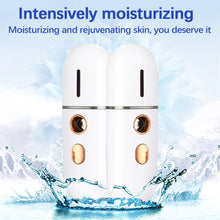 Load image into Gallery viewer, Mini Face Steamer Usb Rechargeable Humidifier Nano Nebulizer Portable