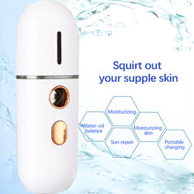 Load image into Gallery viewer, Mini Face Steamer Usb Rechargeable Humidifier Nano Nebulizer Portable