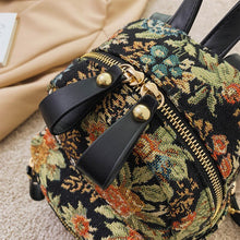 Load image into Gallery viewer, Mini National Embroidery Women Backpack Retro Canvas Backpacks