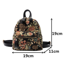 Load image into Gallery viewer, Mini National Embroidery Women Backpack Retro Canvas Backpacks