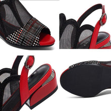 Load image into Gallery viewer, Mixed Colors Mesh Grid Breathable Peep Toe Sandals Sweet Open Toes - Sophornlilly