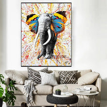Load image into Gallery viewer, Modern Colorful Graffiti Canvas Paintings Butterfly Elephant Posters