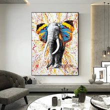 Load image into Gallery viewer, Modern Colorful Graffiti Canvas Paintings Butterfly Elephant Posters