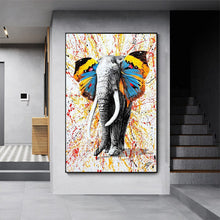 Load image into Gallery viewer, Modern Colorful Graffiti Canvas Paintings Butterfly Elephant Posters