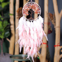 Load image into Gallery viewer, Modern Style Handmade Weave Dreams Catcher PendantColorful Stones Tree