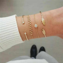 Load image into Gallery viewer, Modyle Bohemian Simple Gold Color Metal Bracelet Set for Women Punk