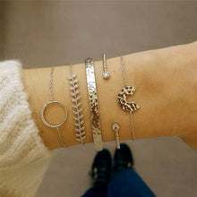 Load image into Gallery viewer, Modyle Bohemian Simple Gold Color Metal Bracelet Set for Women Punk