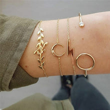 Load image into Gallery viewer, Modyle Bohemian Simple Gold Color Metal Bracelet Set for Women Punk