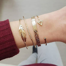 Load image into Gallery viewer, Modyle Bohemian Simple Gold Color Metal Bracelet Set for Women Punk