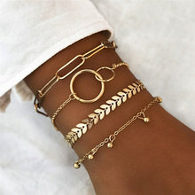 Load image into Gallery viewer, Modyle Bohemian Simple Gold Color Metal Bracelet Set for Women Punk