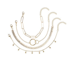 Load image into Gallery viewer, Modyle Bohemian Simple Gold Color Metal Bracelet Set for Women Punk