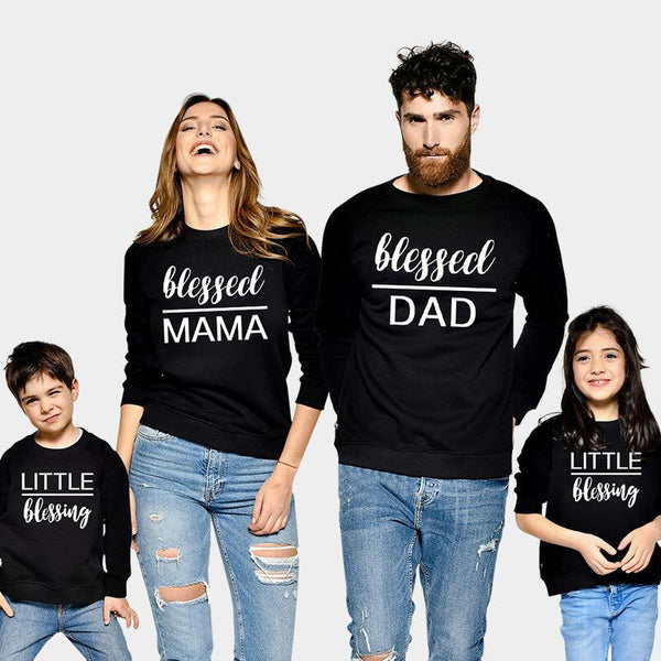 Mommy And Daughter Matching Clothes Fashion Crop Sweatshirt Family