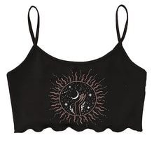 Load image into Gallery viewer, Moon Star Print Y2K Crop Top Women Pajamas Suit Summer Home Wear