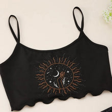 Load image into Gallery viewer, Moon Star Print Y2K Crop Top Women Pajamas Suit Summer Home Wear
