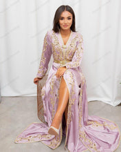 Load image into Gallery viewer, Moroccan Kaftan Lace Formal Evening Dress Long Sleeve Muslim Party