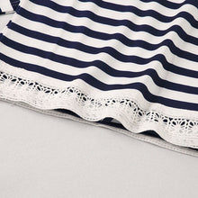 Load image into Gallery viewer, Mother Daughter Dress O neck Striped Dresses Casual Clothes Family