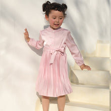Load image into Gallery viewer, Mother Daughter Matching Woman Baby Girls Pink Silks Pink Long Dress