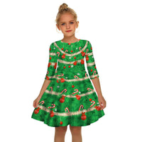 Mother Kids Christmas Princess Party Dresses