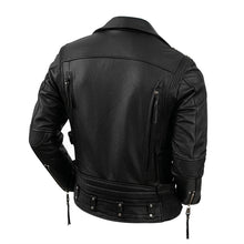 Load image into Gallery viewer, Motorcycle Cowhide Genuine Leather Jacket