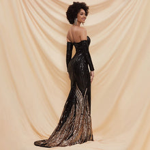 Load image into Gallery viewer, Off the Shoulder Mermaid Evening Dresses Women Long Sleeve