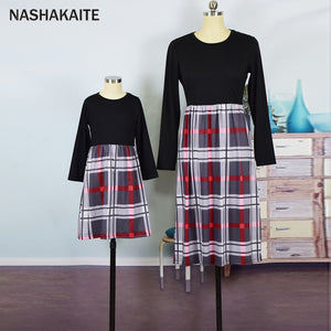 Mother Daughter Matching Clothes Patchwork Plaid