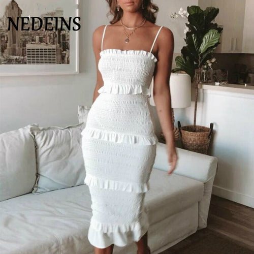 Summer Fashion Sling Long Casual Party Dress