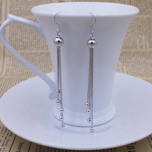 Load image into Gallery viewer, Stamp Sterling silver long earrings