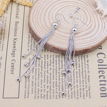 Load image into Gallery viewer, Stamp Sterling silver long earrings