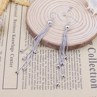 Stamp Sterling silver long earrings