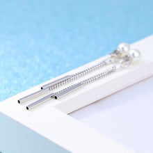Load image into Gallery viewer, sterling silver jewelry woman fashion simple pearl tassel