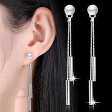 Load image into Gallery viewer, sterling silver jewelry woman fashion simple pearl tassel