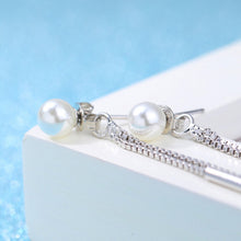 Load image into Gallery viewer, sterling silver jewelry woman fashion simple pearl tassel