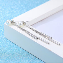 Load image into Gallery viewer, sterling silver jewelry woman fashion simple pearl tassel