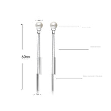 Load image into Gallery viewer, sterling silver jewelry woman fashion simple pearl tassel