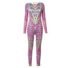 Load image into Gallery viewer, NEONBABIPINK Women Bodycon Jumpsuits Trendy Colorful Printed