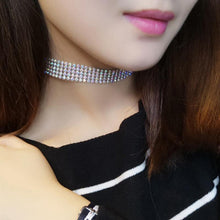 Load image into Gallery viewer, NEW Crystal Rhinestone Choker Necklace Women Wedding Accessories - Sophornlilly