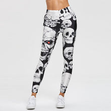 Load image into Gallery viewer, NEW Skull Print Leggings Women Sexy Bandage Stretch Trouser Lady