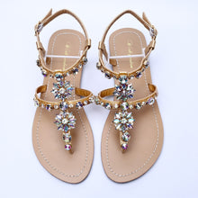 Load image into Gallery viewer, Summer Women`s Beach Sandals Shining Rhinestones