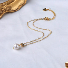 Load image into Gallery viewer, Natural Freshwater Pearl Anklet Simple Creative Design 14K Gold