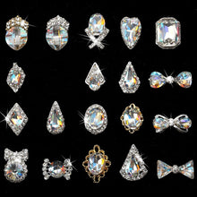 Load image into Gallery viewer, Nail Art Alloy Crystal Rhinestone 20 PCS Shiny Strass Diamond Multi